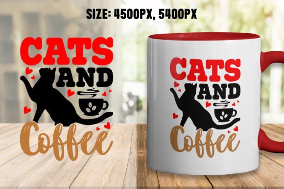 Coffee and Cat SVG Design: A Versatile Graphic for T-Shirt and Branding Projects