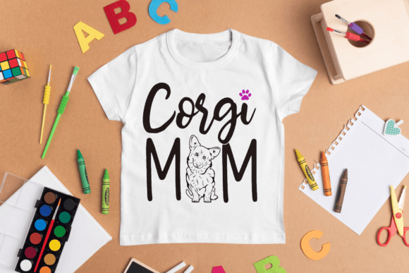 Corgi Mom Dog: A Versatile Graphic Design Asset for Modern T-Shirt Designs