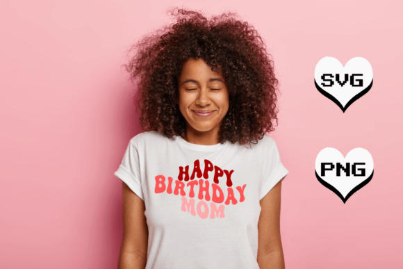 Groovy Design Happy Birthday Mom SVG: A Versatile Graphic for Print Templates