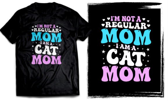 I Am a Cat Mom T-Shirt Design: A Solid Graphic for Creative Sellers