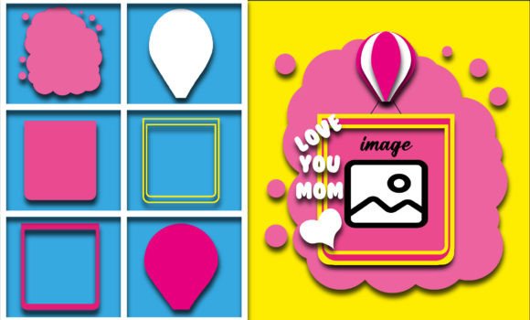 Love You Mom Mother’s Day 3D SVG Graphic for Content Publishing