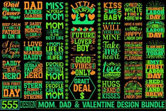 MOM, Dad Valentine Design Bundle: A Graphics Powerhouse for Content Creators