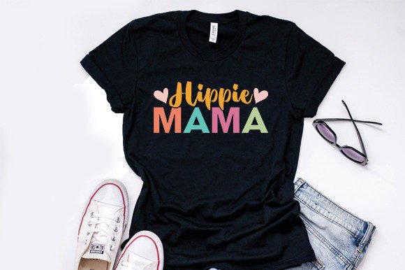 Mom Svg Design, Hippie Mama: A Versatile Graphic Asset for Local Business Branding