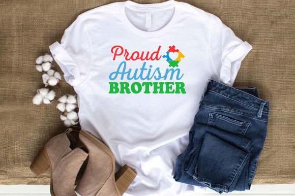 Proud Autism Brother SVG Design: A Versatile Graphic for Branding and T-Shirt Projects
