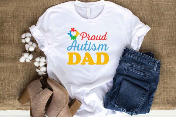 Proud Autism Dad Svg Design: A Thoughtful Embroidery Asset for Heartfelt Projects