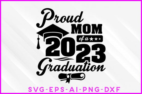 Proud Grandpa of a 2023 MOM Graduation: A Retro Graphic for T-Shirt Designs