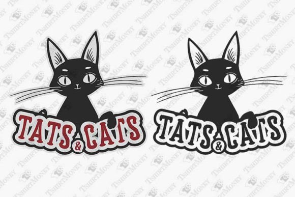 Tats and Cats Tattoo Lover Mom Dad – A Versatile Graphic for T-Shirt Designs